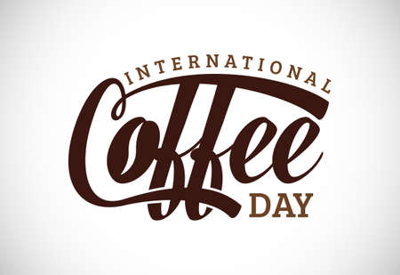 International coffee day vector illustration. Suitable for greeting cards, posters, and bannerのイラスト素材