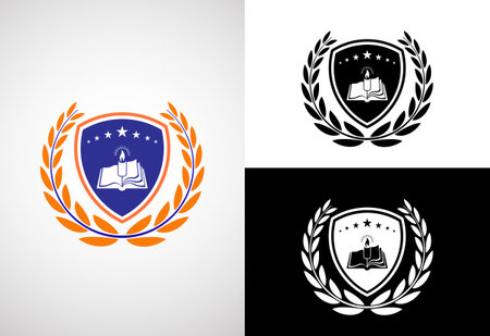 Education logo design vector template, Education and graduation logo vector illustrationのイラスト素材
