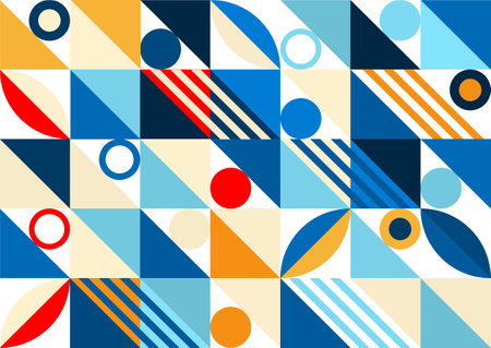 Abstract geometric colorful vector background for poster, web, landing page, cover, ad, greeting card, promotion.のイラスト素材