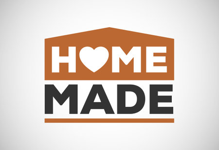 Homemade Product Label vector illustration. Element design for corporate identityのイラスト素材