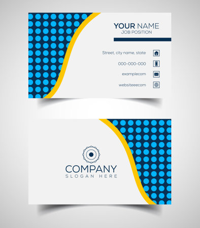 Double-sided creative and modern business card template. Vector illustrationのイラスト素材