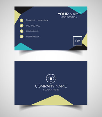 Double-sided creative and modern business card template. Vector illustrationのイラスト素材
