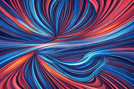 Abstract background with vibrant, swirling colorsの素材