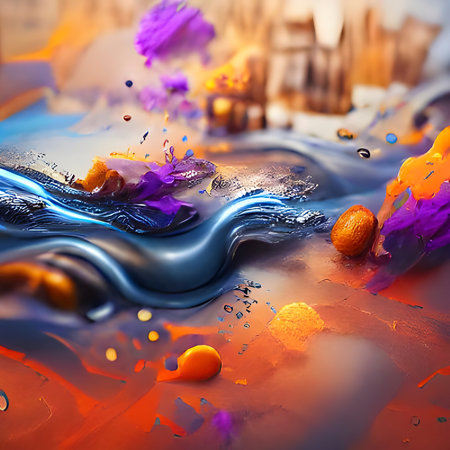 Abstract background with a fluid, water-like textureの素材