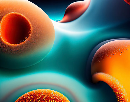 Abstract background with a fluid, water-like textureの素材