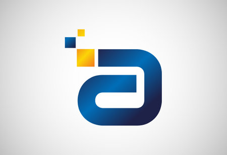 Initial letter AI modern logo design. Artificial intelligence icon vector illustrationのイラスト素材