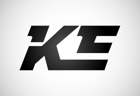 Initial Letter K E Logo Design Vector Template. KE Letter Logo Designのイラスト素材