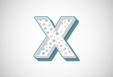 English alphabet X. Retro style bold modern vector alphabet designのイラスト素材