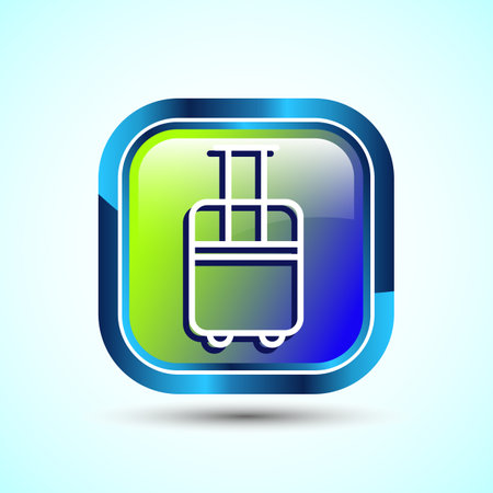 Luggage Icon Button Design Illustration. Travel Baggage Iconのイラスト素材