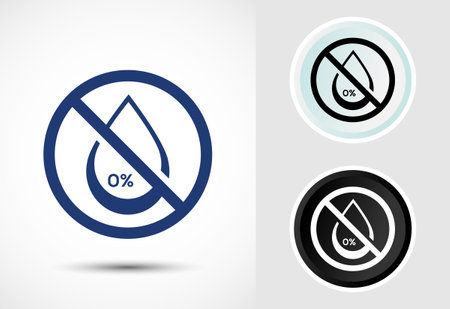 Alcohol free icon design illustration, No alcohol signのイラスト素材