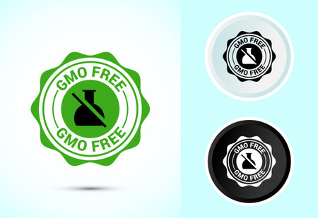 GMO Free Product Icon Design Illustration, Icon For Web and mobile applicationのイラスト素材