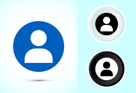User profile icon design illustration, User profile avatarのイラスト素材