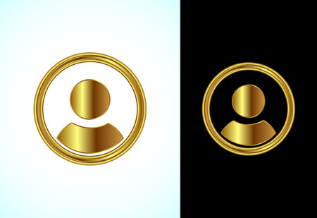 User profile icon design illustration, User profile avatarのイラスト素材