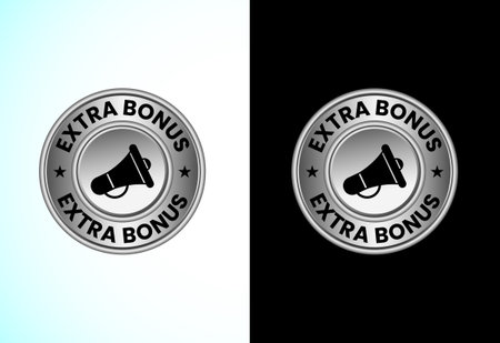 Limited time extra bonus advertising sticker badgeのイラスト素材