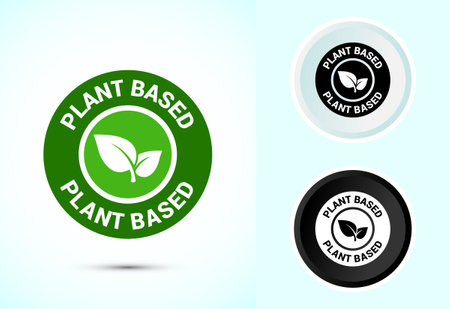 Plant based product icon design illustration. plant based food, natural ingredientsのイラスト素材