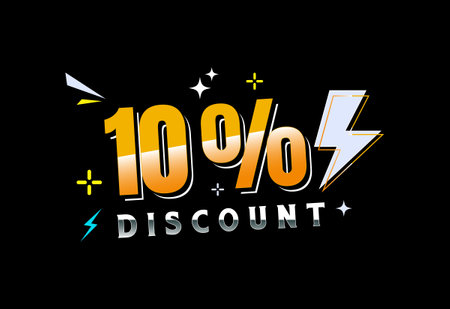 10 percent discount banner, Sale offer sign. Special offer symbol. Discount promotionのイラスト素材