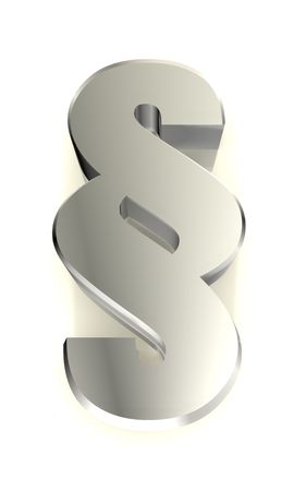 Impressum - paragraph sign in metal, a 3d imageの写真素材