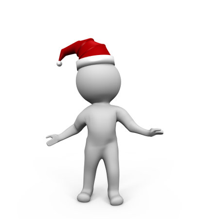 A person wearing a santa hat on new years eveの写真素材