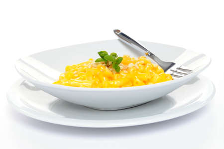 Macaroni pasta with a creamy cheddar cheese sauce.の写真素材