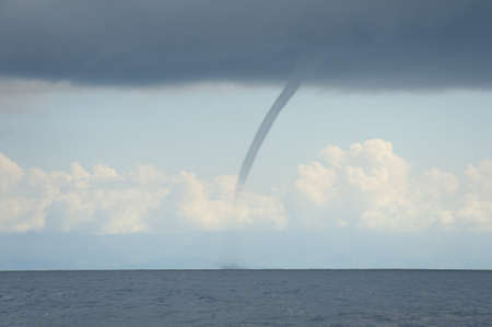 Waterspout or tornado that was observed over the Pacific Ocean near Costa Rica.の写真素材