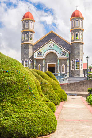 Beautiful church located in Zarcero Costa Rica.のeditorial素材
