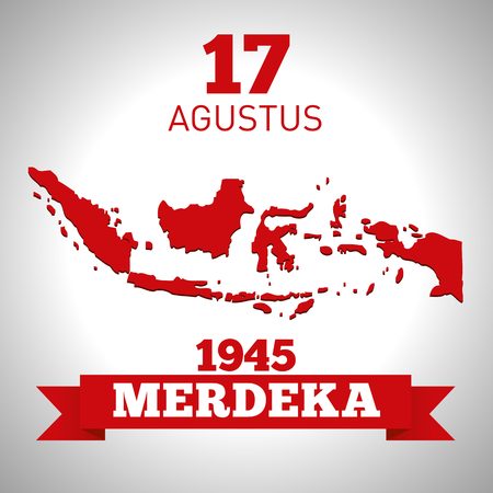 17th August , Merdeka is Indonesian republic's independence day.のイラスト素材