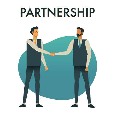 Two Businessmen Shake Hands Illustration Of Partnership Concept Great For Presentation のイラスト素材 ストックフォト 写真素材のstock Foto ストックドットフォト