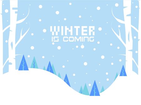 winter is coming vector bacgroundのイラスト素材