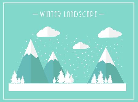 Illustration vector graphic of winter landscape backgroundのイラスト素材