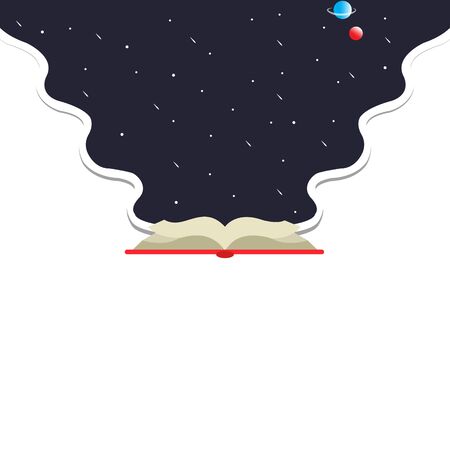 illustration vector graphic of blank banner for text with book and spaceのイラスト素材