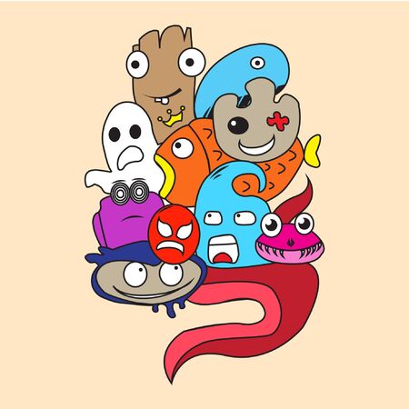illustration vector graphic of cartoon doodleのイラスト素材