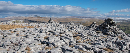 View Across Crummack dale to Penyghent Yorkshire Dales