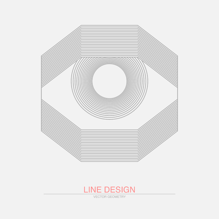 The eye Vector geometric line art isolated on light backgroundのイラスト素材