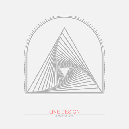 Minimalistic geometric cover design. Stylized pyramid isolated on light background.のイラスト素材