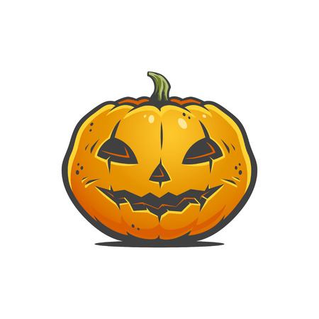 Smiling Halloween pumpkinのイラスト素材