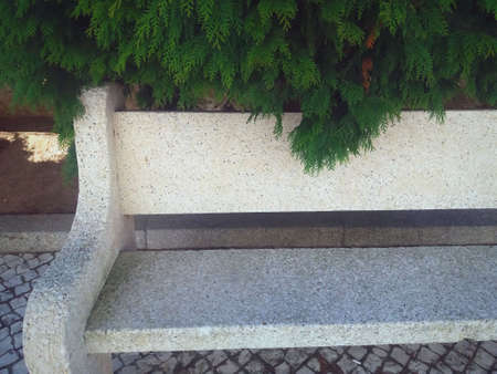 Bank of the street in the shadowの写真素材