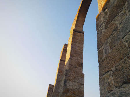 Beautiful ancient monument, a stone aqueduct 4の写真素材
