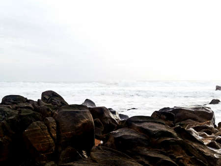 Beach, rocks and seaの写真素材