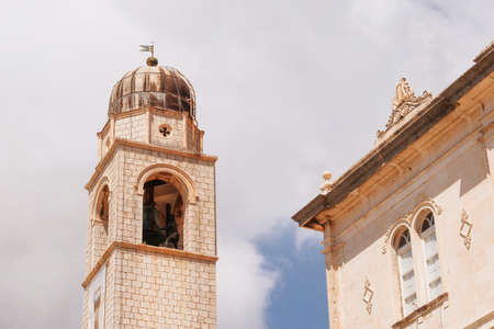 Summer in Croatia, Dubrovnik. Ancient tower in the old town, the historical part of the city....