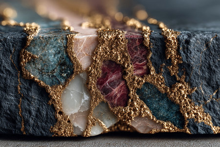 Stone texture. Marble polished surface. Veining details. Vintage texture.の素材