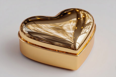 Romantic heart shaped box wrapped with a ribbon. Valentines Day. Holiday celebrations.の素材
