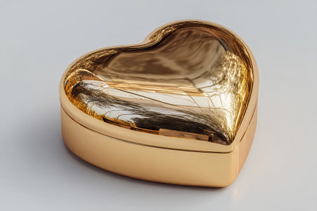 Romantic heart shaped box wrapped with a ribbon. Valentines Day. Celebration gift.の素材