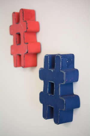 Metal Number Signs on Wall