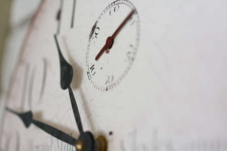 Old Vintage Clock Showing Concept of Time Extreme Close Upの写真素材