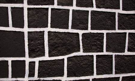 Black and White Square Wall Janitzio Island Patzcuaro Lake Mexicoの写真素材