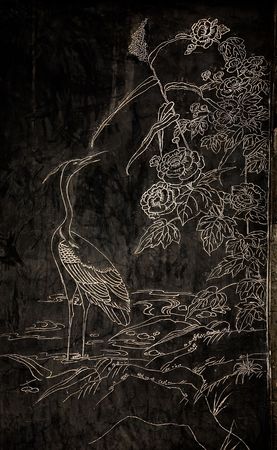 Stone Engraving of Stork, bird, outside of Old Chinese , Jinli Street, Chengdu, Sichuan, China

Resubmit--In response to comments from reviewer have further processed image to reduce noise, sharpen focus, and adjust lighting.
の写真素材