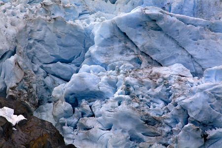 Blue Portages Glacier with Colored Rock Close Up, Anchorage, Alaska

の写真素材