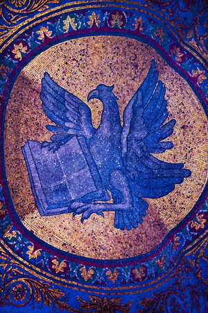 Eagle Mosaic Saint Mark's Basilica, Cathedral, Church Venice Italyのeditorial素材