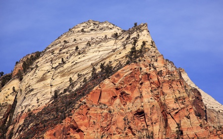 The Sentinel Tower of Virgins Zion Canyon National Park Utah Southwest の写真素材