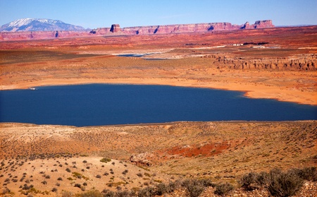 Wahweap Bay Red Rocks Lake Powell Glen Canyon Recreation Area Page Arizona   Antelope Canyon is in...